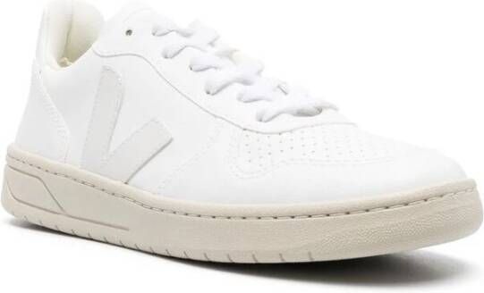 Veja Beige Witte V-10 Mesh Lage Sneakers White Heren