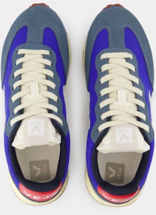 Veja Blauwe Nylon Sneakers Ronde Neus Blue Heren