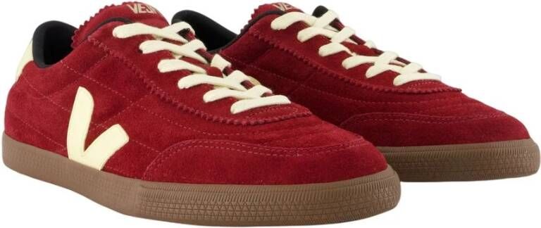 Veja Bourgondische Leren Sneakers Panenka Stijl