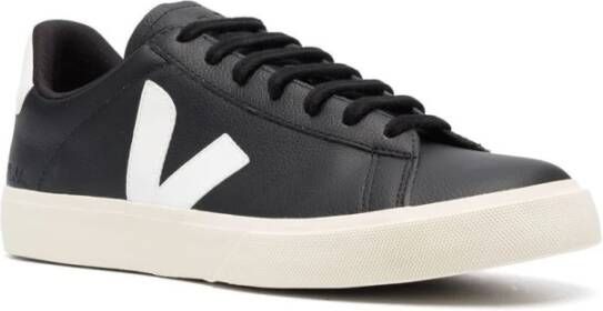 Veja Campo ChromeFree Leren Sneakers Zwart Heren