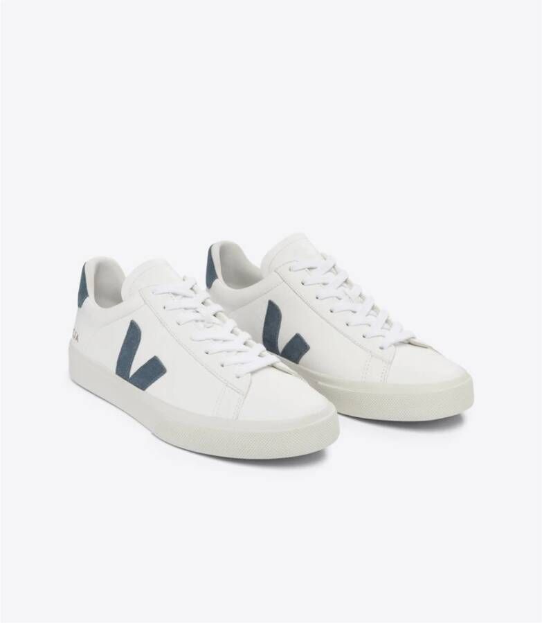 Veja Campo Leer Wit California Wit en Blauw White Dames