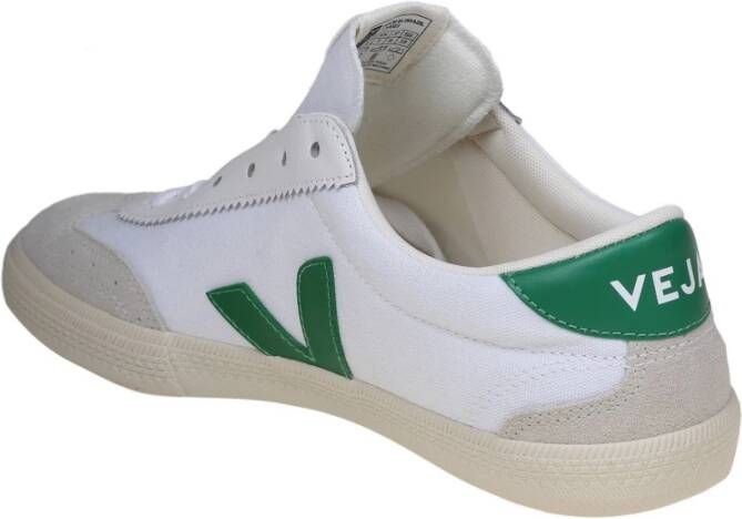 Veja Canvas Sneakers Wit Groen White Heren