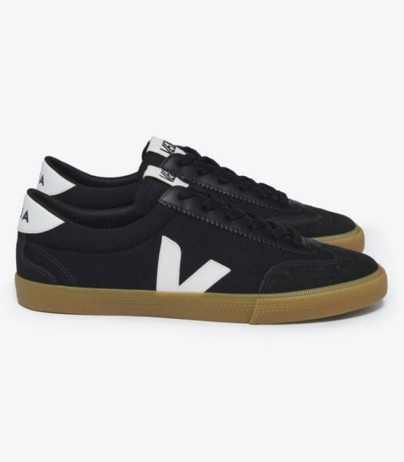 Veja Canvas Sneakers Zwart Wit Bruine Zool Black Heren