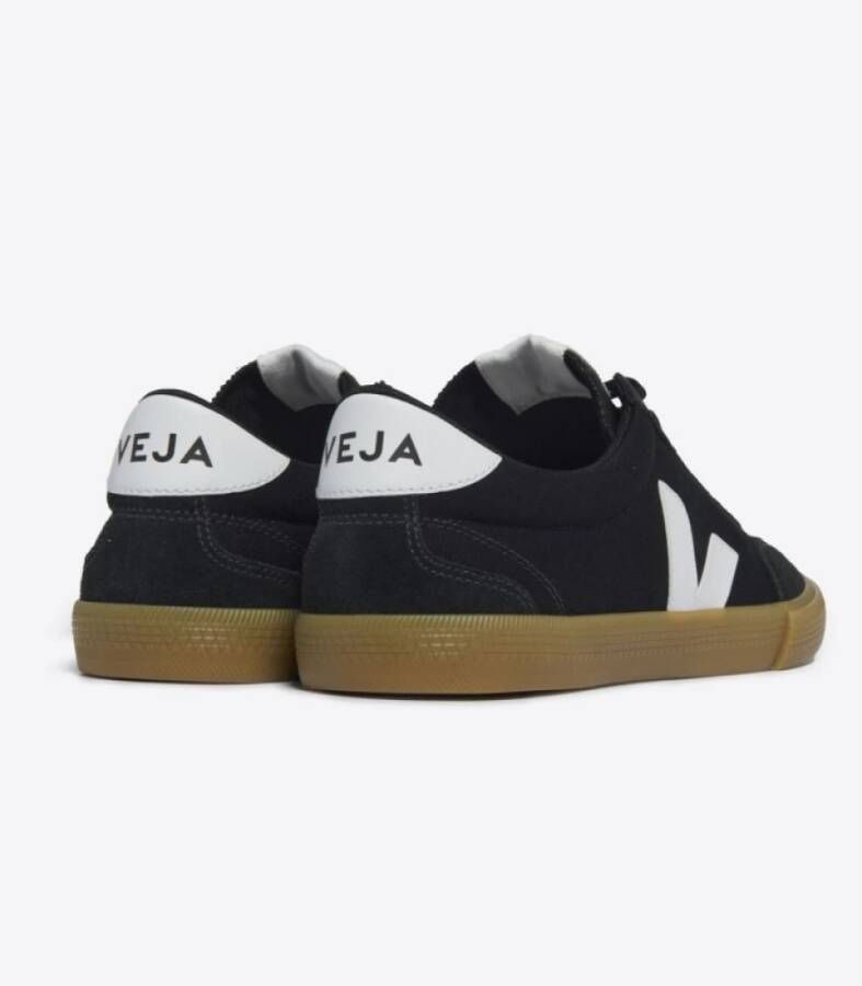 Veja Canvas Sneakers Zwart Wit Bruine Zool Black Heren