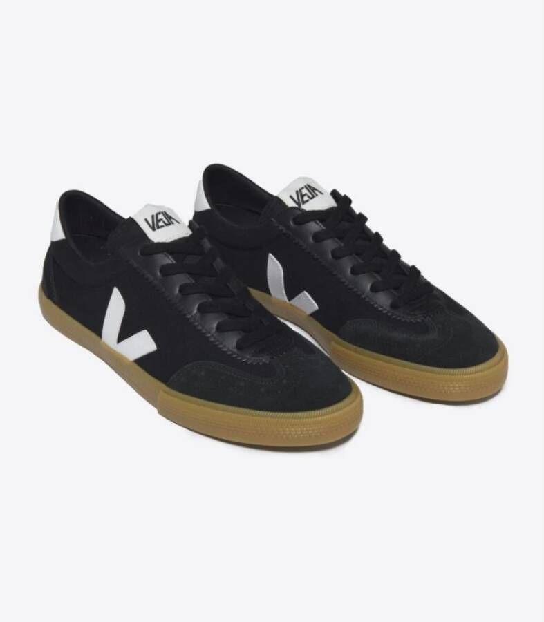 Veja Canvas Sneakers Zwart Wit Bruine Zool Black Heren