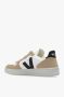 Veja Witte leren herensneakers met bruine suède inzetstukken Wit - Thumbnail 13