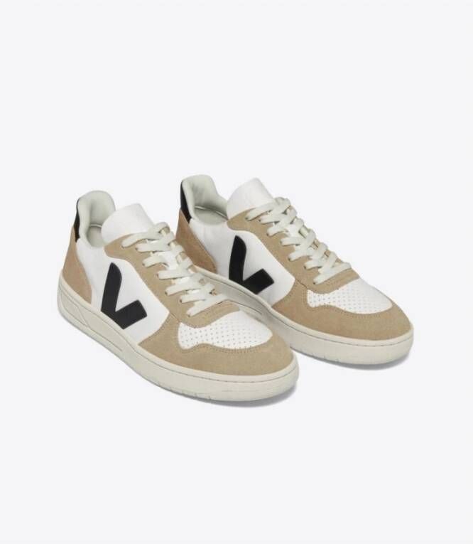 Veja Chromevrij Leder Wit Zwart Sneakers Multicolor Heren