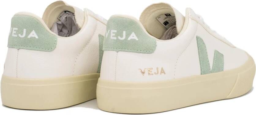 Veja Chroomvrije leren sneakers in wit matcha White Dames