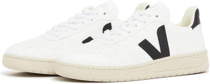 Veja Witte Zwarte Sneakers Stijlvol Veelzijdig Heren White Heren