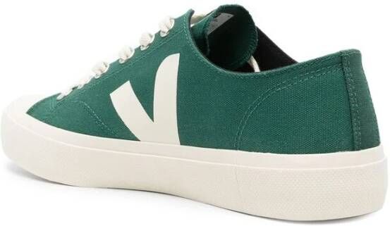 Veja Donkergroene VLogo Sneakers Green Heren