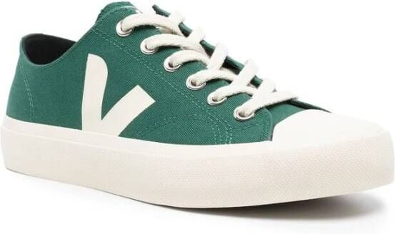Veja Donkergroene VLogo Sneakers Green Heren