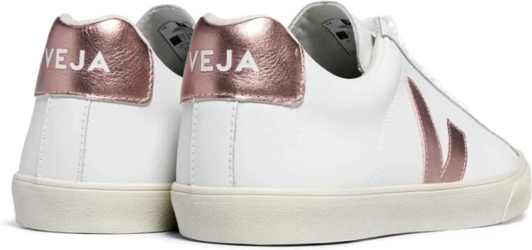 Veja Esplar Logo Leren Sneakers White Dames