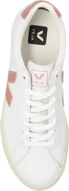 Veja Esplar Logo Leren sneakers White Dames