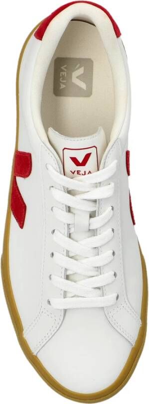 Veja Esplar Logo Leren sportschoenen