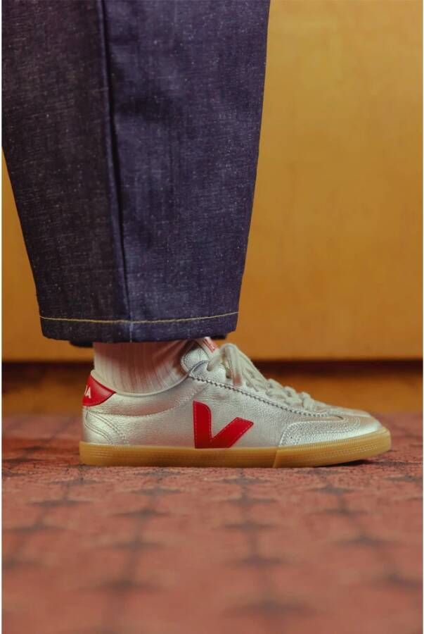 Veja Ethical Traced Leren Sneakers