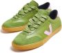Veja Groene Leren Sneakers Veters Rubberen Zool Green Dames - Thumbnail 3