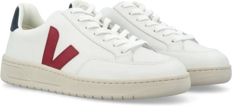 Veja Leren Sneakers Rood Logo White Heren
