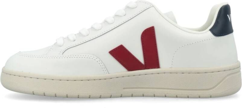 Veja Leren Sneakers Rood Logo White Heren