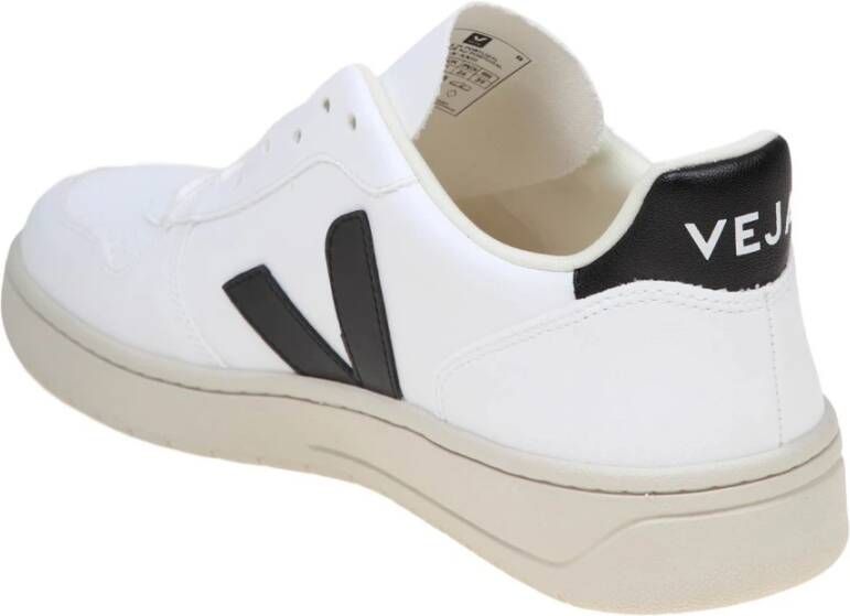 Veja Leren Sneakers Zwart Wit Vetersluiting White Heren