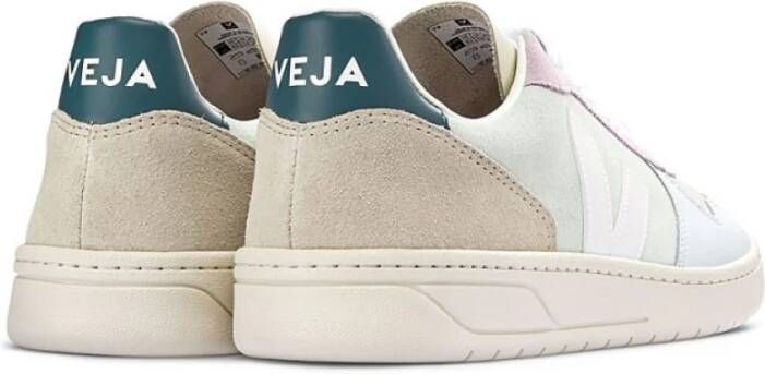 Veja Multicolor Leren Sneakers met V Logo Blauw Heren