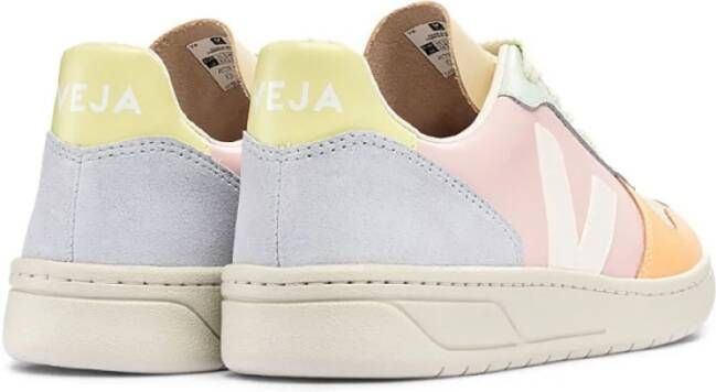 Veja Multicolor Leren Sneakers met V Logo Meerkleurig Heren