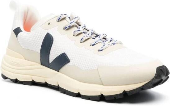 Veja Navy Blauwe Panel Sneakers Beige Heren