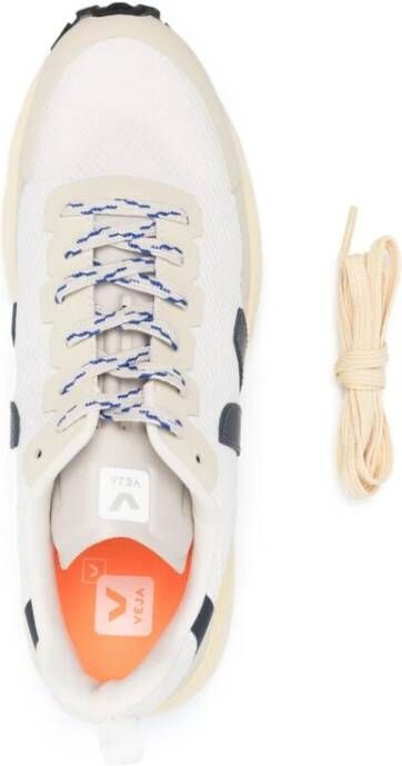 Veja Navy Blauwe Panel Sneakers Beige Heren