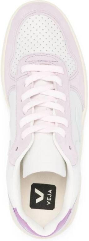 Veja Paarse Sneakers met Leren Inzetstukken Purple Dames