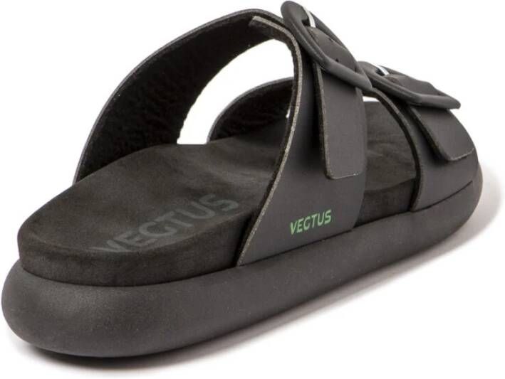 Veja Premium Zwarte Cactus Leren Sandalen Black Dames