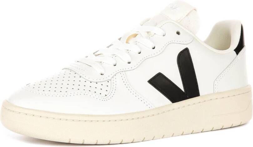 Veja Prime Leer Wit Zwart Dames Sneakers