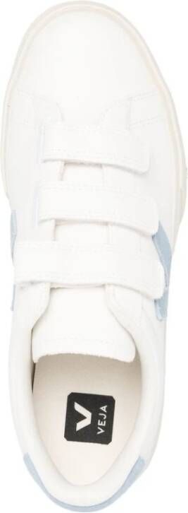 Veja Recife Sneakers Wit Staalblauw Kalfsleer VLogo Handtekening Detail White Dames