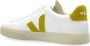 Veja Gecoate Katoenen Sneakers Wit Limoengroen White - Thumbnail 12