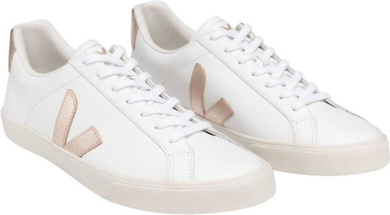 Veja Sneakers Esplar leer Wit Dames