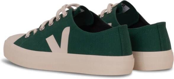 Veja Groen en wit canvas sneakers Groen Heren