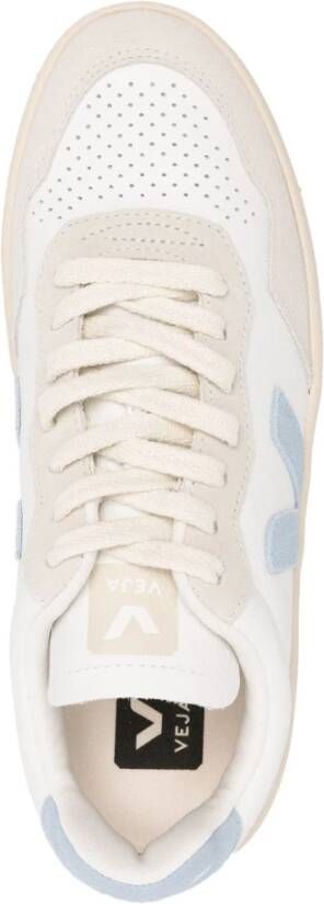 Veja V-90 Leren Wit Staal Sneakers Multicolor Dames