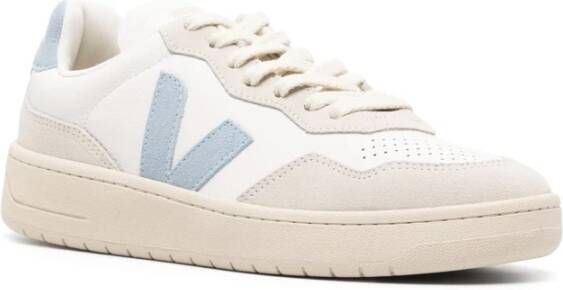 Veja V-90 Leren Wit Staal Sneakers Multicolor Dames