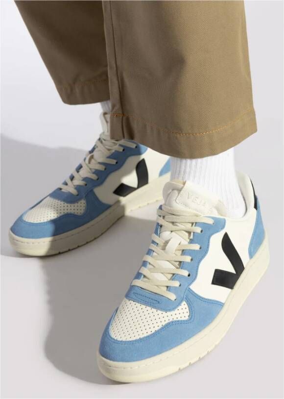Veja Sneakers V-10 Prime Leer Blue Heren