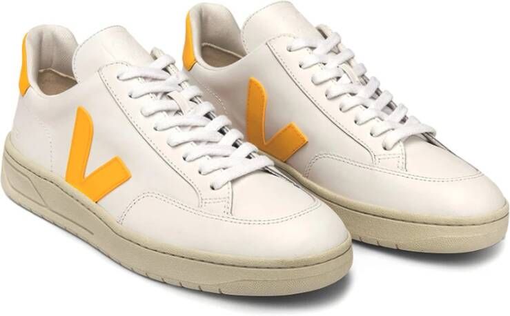 Veja V-12 Leren Sneakers Wit Dames