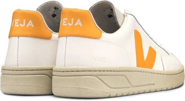 Veja V-12 Leren Sneakers Wit Dames