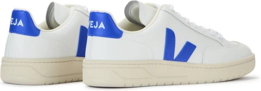 Veja V-12 Wit en Elektrisch Blauwe Sneakers Wit Heren