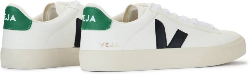 Veja Campo Wit en Groene Sneaker Wit Heren