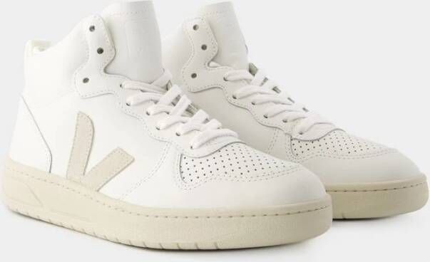 Veja Blanc Leren Sneakers Wit Heren