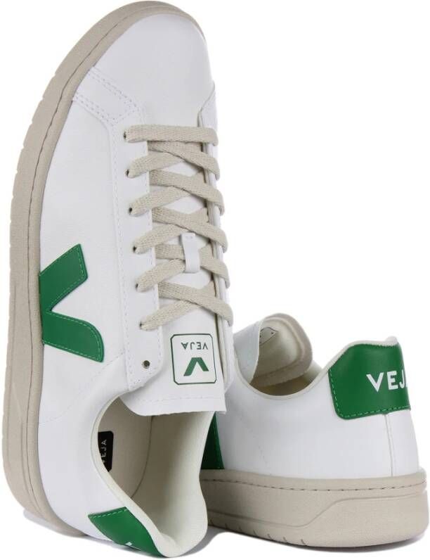 Veja Stijlvolle lage top trainers in wit groen White Dames