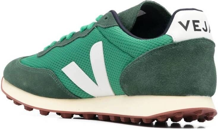 Veja Suede Sneakers met Logo Patch Green Heren