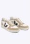 Veja Witte leren herensneakers met bruine suède inzetstukken Wit - Thumbnail 14