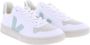 Veja Witte Vetersneakers met Blauwe V-Patch Wit Dames - Thumbnail 3