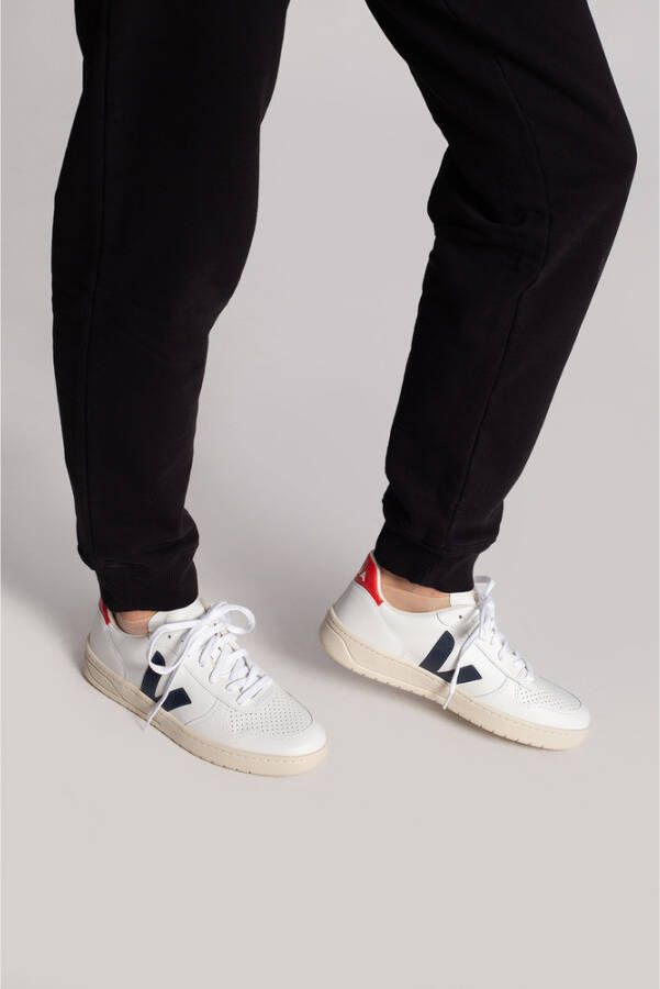 Veja V-10 lederen sneakers Wit Dames