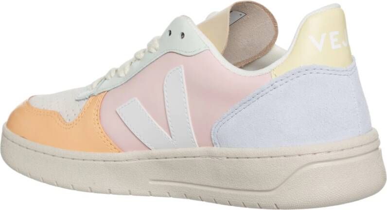 Veja Multicolor Leren Veterschoenen Roze Dames