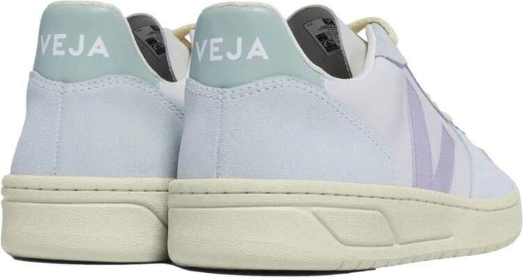 Veja V-10 W Leren Sneakers Blue Dames