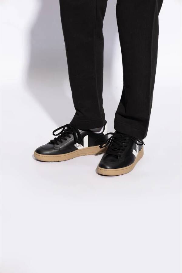 Veja V-12 Leren sneakers Black Heren